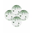 thumbnail image 7 of 15 Inch Round Placemats Set of 4, Green Spring Botanical Non Slip Heat Insulation PP Table Mats, Weeping Eucalyptus Butterfly Washable Place Mats for Kitchen Dining Party Table Decor, 7 of 7