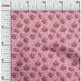 thumbnail image 1 of oneOone Cotton Silk Pink Fabric Flower Watercolor Sewing Material Printed Fabric By The Yard 42 Inches Wide, 1 of 4