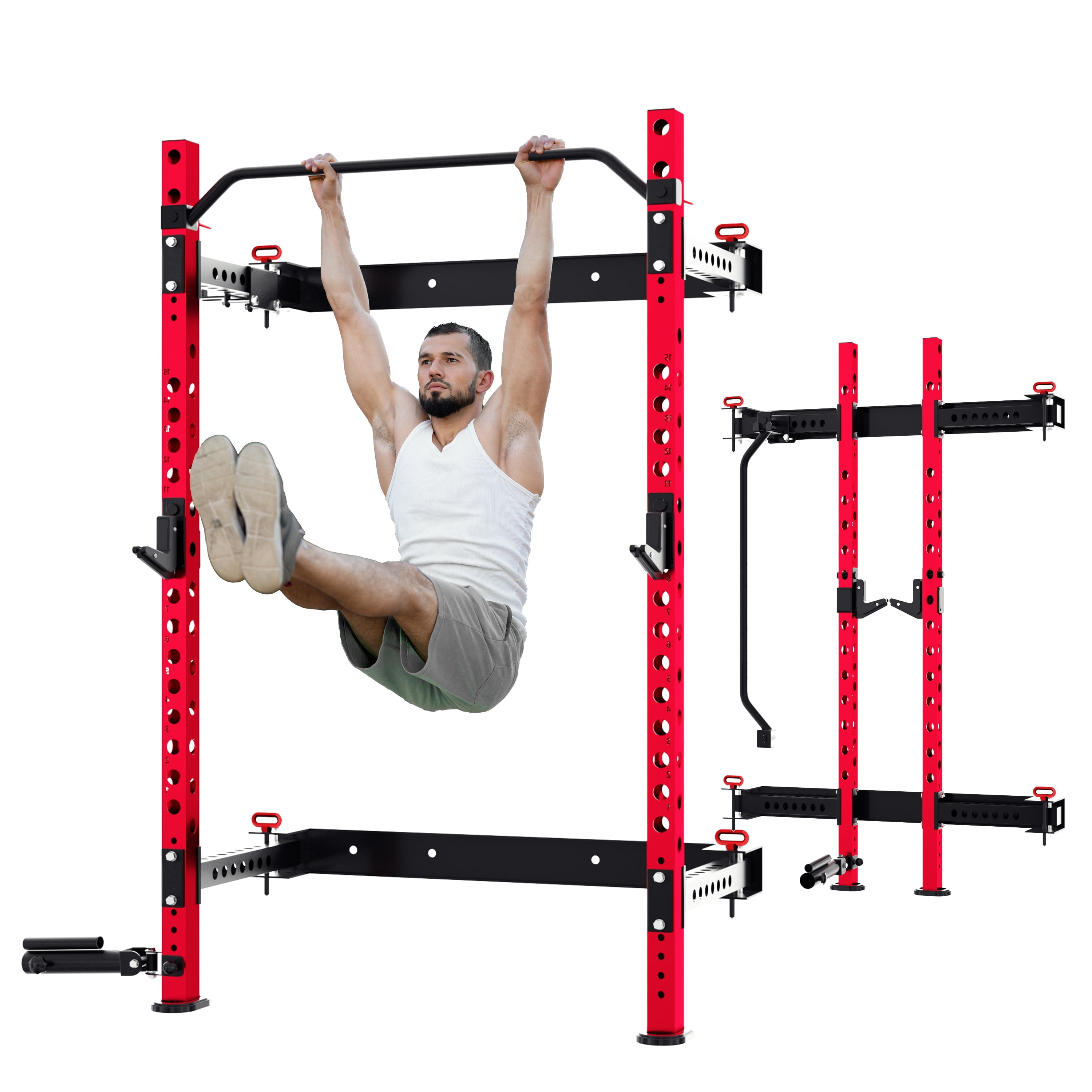 Small Space Small Home Gym With Squat Rack Wall Mounted Weight