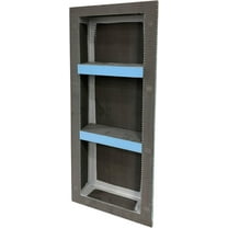 Wedi "Lean Preformed Vapor-Resistant Waterpoof Shower Niche Combo Niche (16 in X 42 in) with Adjustable Shelf for Tiled Shower Surrounds (US3000024)