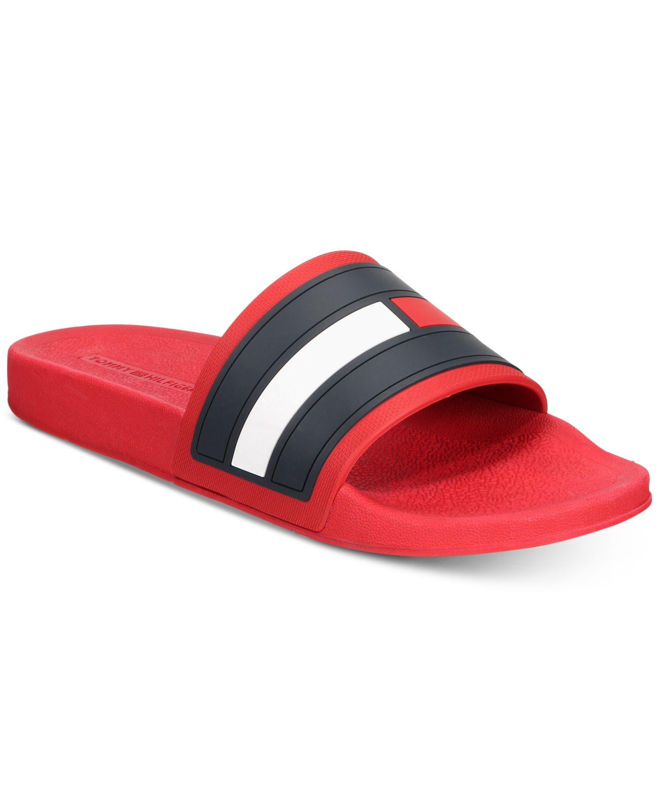red tommy hilfiger sandals