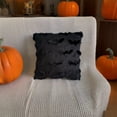 thumbnail image 4 of Decoraciones de Halloween, adornos de Halloween, regalos de Halloween. Funda de almohada de Halloween de 45 x 45 cm con estampado de murciélagos. Decoración de Halloween. Funda de almohada de poliéste, 4 of 6