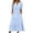 *Blue, variant on VBVC Women's V-Neck Ruffle Sleeve Midi Dress,Smocked Waist Tiered Boho Dress For Women,Ladies Casual Summer Beach Flowy Sundress with Pockets,Blue,S-3XL
