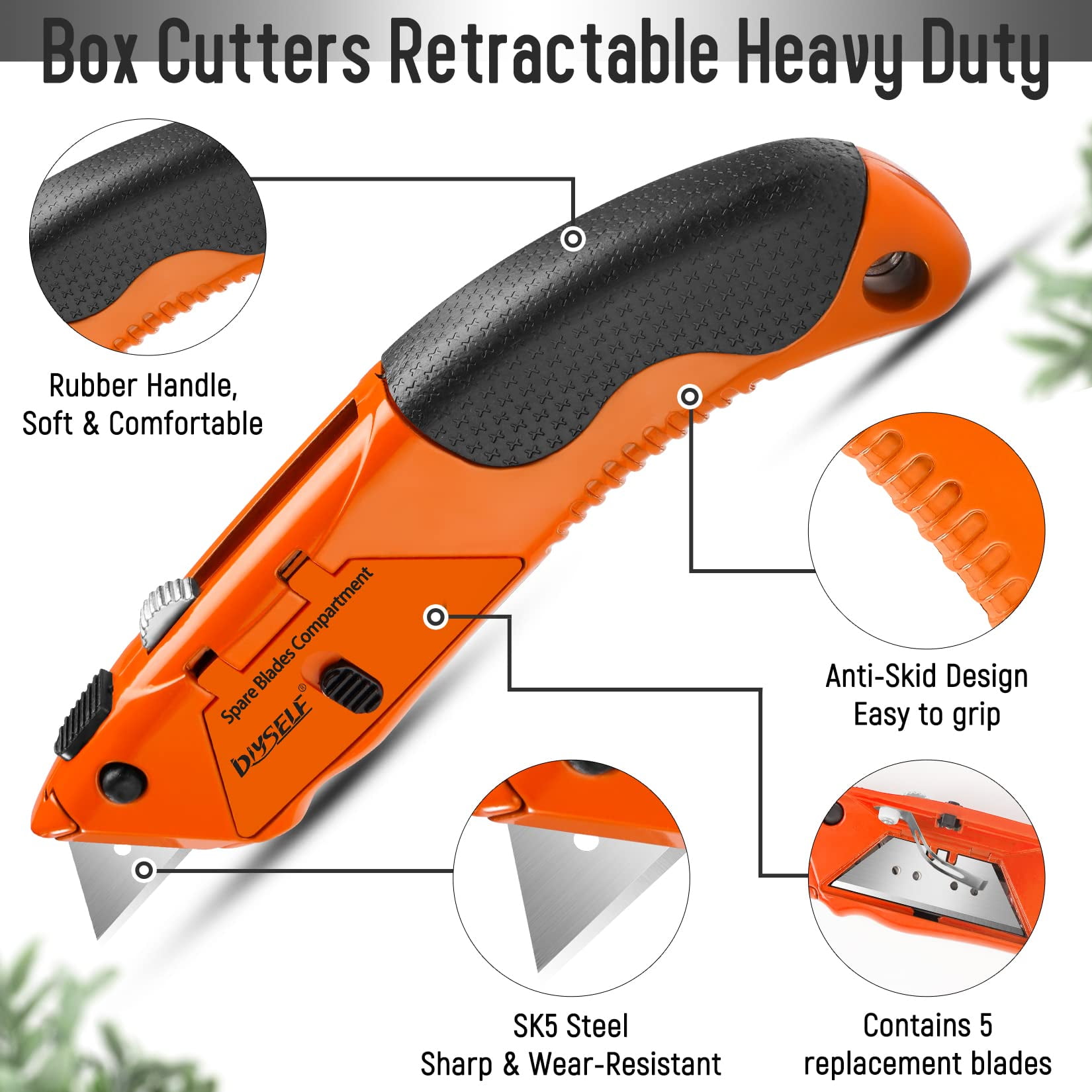 Superior Steel UK750 Folding Utility Pocket Knife Box Cutter with