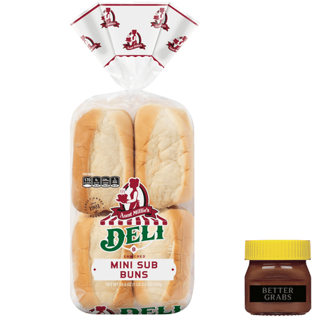 Aunt Millie's Deli Mini Sub Buns, 8 Count, 18.5 oz