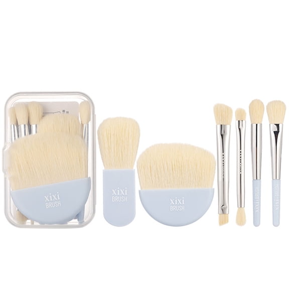 Mini Makeup Brush Set ,Travel Makeup Brushes Set,Portable Small Mini Makeup Brush Case For Women Face Eye Eyebrow Blush And Lip Gloss