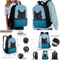 thumbnail image 2 of ZUXONGSY Cat Paw Bone Print 4 Pieces Kid Backpack Bookbag Sets with Lunch Bag Pencil Case and Water Bottle Holder School Bag Travel Daypack Preschool Elementary Bookbag Back to School Supplies, 2 of 6