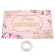 thumbnail image 2 of Fondo Rosa De Feliz Cumpleaños, Patrón De Flores De Fondo De Feliz Cumpleaños Resistente A Desgarros Para Fiesta De Cumpleaños, 2 of 8