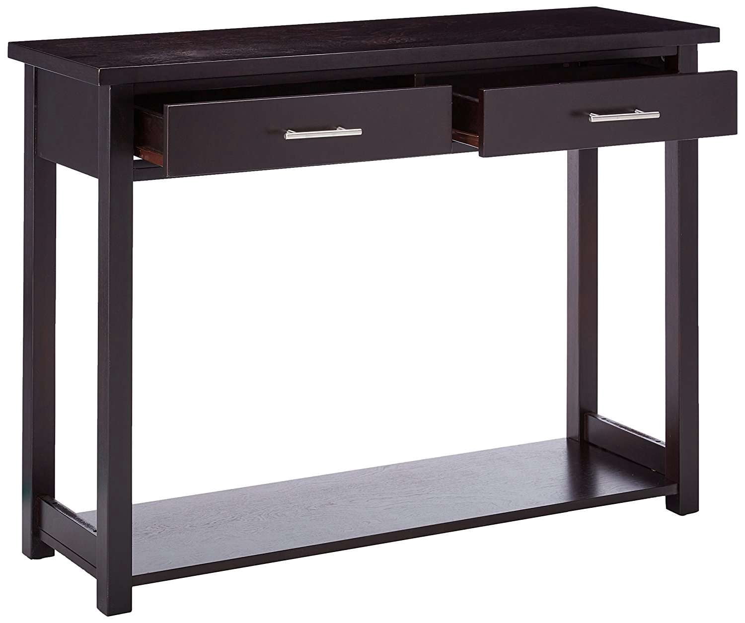 Kings Brand Furniture Traditional Wood Console Entryway Table with 2 Drawers & Lower Shelf, Espresso