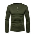 thumbnail image 1 of Frontwalk Men Sport Jersey Shirt Long Sleeve Plain Shirt V Neck Slim Top Tee Shirt, 1 of 4
