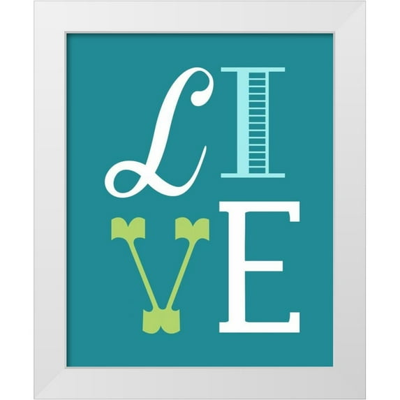 Robinson, Tamara 15x18 White Modern Wood Framed Museum Art Print Titled - Live