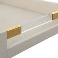 thumbnail image 6 of Uttermost Wessex Contemporary Metal and Faux Shagreen Tray in White, 6 of 7