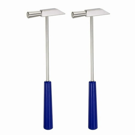 2pcs Double Face Small Metal Hammer 8 Inch Round Triangle Dual-Head Multifunctional Mallet