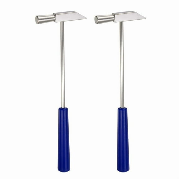 2pcs Double Face Small Metal Hammer 8 Inch Round Triangle Dual-Head Multifunctional Mallet