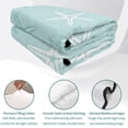 thumbnail image 2 of 3 Pieces Full Quilt Set,Minimalist Teal Starfish Coastal Soft Bedding Sets with 1 Quilt & 2 Pillow Shams,Summer Beach Starfishs Summer Bedspread Lightweight Coverlet Comforter for All Season, 2 of 4