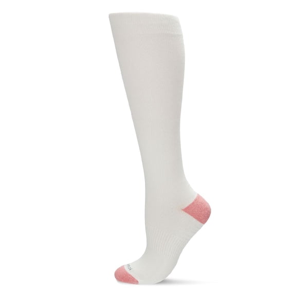 Wellfit WellFit 15-20mmHg Off Black Cotton Compression Socks, 10-13, Ivory