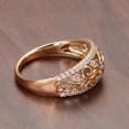 thumbnail image 6 of Womens Four Leaf Clover Ring Zircon Copper Electroplated Gold Plated Fashion Jewelry Travel Souvenir European Style, 6 of 6