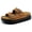 Brown, variant on Women's Cork Footbed Slide Sandal, Suede 100% Genuine Leather Platform Clogs Sandals Mules Buckle Mens Sandal