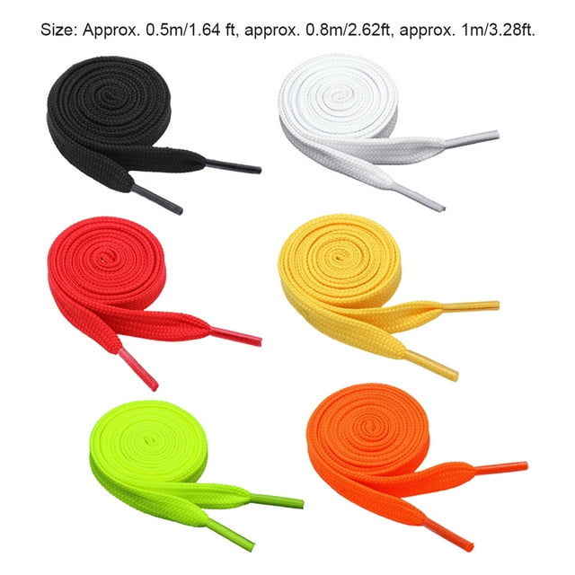 1 Paire de Lacets Plats pour Chaussures Accessoires de Chaussures Lacets de Sport en Toile Réutilisables Lacets de Bottes Unisexes Cordon de Chaussures Femmes Hommes Orange 1m