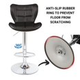 thumbnail image 3 of Bronte Living Leatherette Bar Stool 360 Swivel, Adjustable Height 24" to 33" High Backrest, with Hard Floor Protection Rubber Band - Series Susan (Set of 2), 3 of 7