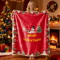thumbnail image 5 of Lilixerw Christmas Flannel Blanket,Double-Sided Soft Plush Xmas Throw Blanket for Sofa Bed Decor,Holiday Party Gift with Xmas Tree Pattern,39.37 x 51.18 inch White, 5 of 6
