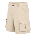 thumbnail image 4 of WOYY Girls Cargo Shorts Kids Unisex School Uniform Khaki Shorts with Pockets, Sizes 5-15, Khaki, 4 of 8