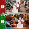 thumbnail image 5 of Glaxias Lighted Snowman Christmas Yard Decorations, Pre-lit 2D Snowman Waving Hands with 170 LED Warm White Lights and Stakes, 5 of 7