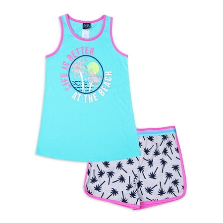 Jellifish Kids Girls 4-14 Matching Short & Tank Top Pajama Set