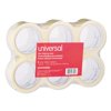 Universal General-Purpose Box Sealing Tape, 48mm x 54.8m, 3" Core, Clear, 6/Pack -UNV63000