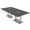 Asian Night w/Silver Base with Electric, variant on 8 Person Rectangular Conference Table Metal Bases Power And Data Units