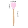 thumbnail image 3 of Apooke Heart-shaped Wood Handle Silicone Spoon Household Kitchen Cooking Spoons, 3 of 11
