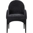 thumbnail image 3 of Pemberly Row Modern / Contemporary Black Fabric Dining Arm Chair, 3 of 9