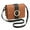 Brown, variant on Front Flap Snap Closure Messenger Bag/Crossbody Bag with Decorative Round Buckle Design