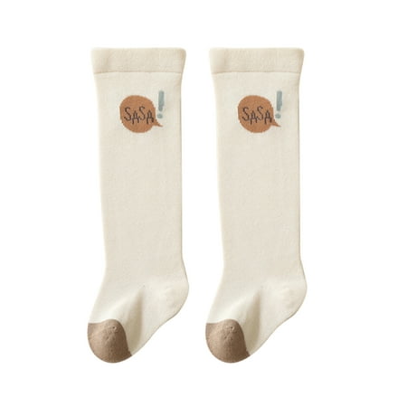 

kpoplk Baby Socks Fashion Stockings Toddler Socks With Pinch Ankle Baby Kids Little Girl Boy Bulk Socks Kids(Beige)