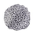 thumbnail image 1 of Minnieouse Gorro de dormir para mujer, gorro de satén elástico de banda ancha para cubrir la cabeza, calentador del cuero cabelludo, Sombreros blanco negro M（56-58cm）, 1 of 6