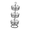 thumbnail image 6 of Tongina Revolving Shoe Rack Round Shoe Organizer Rack Modern Shoes Drying Standing Circular Shoe Rack Shoe Tree Rack for Laundry Room Black 3 Tiers, 6 of 8