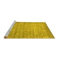 thumbnail image 2 of Ahgly Company Machine Washable Indoor Rectangle Abstract Yellow Contemporary Area Rugs, 7' x 10', 2 of 4
