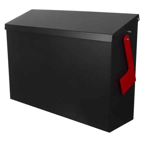 HONMEET Black Stainless Steel Wall Mailbox, Weather-Resistant Outdoor Mail Organizer for Home, Office, and Apartment Use