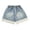 Blue-02, variant on Girls' Elastic Waist Denim Shorts Loose Straight-Leg A-Line Cut with Pockets and Cute Embellishments