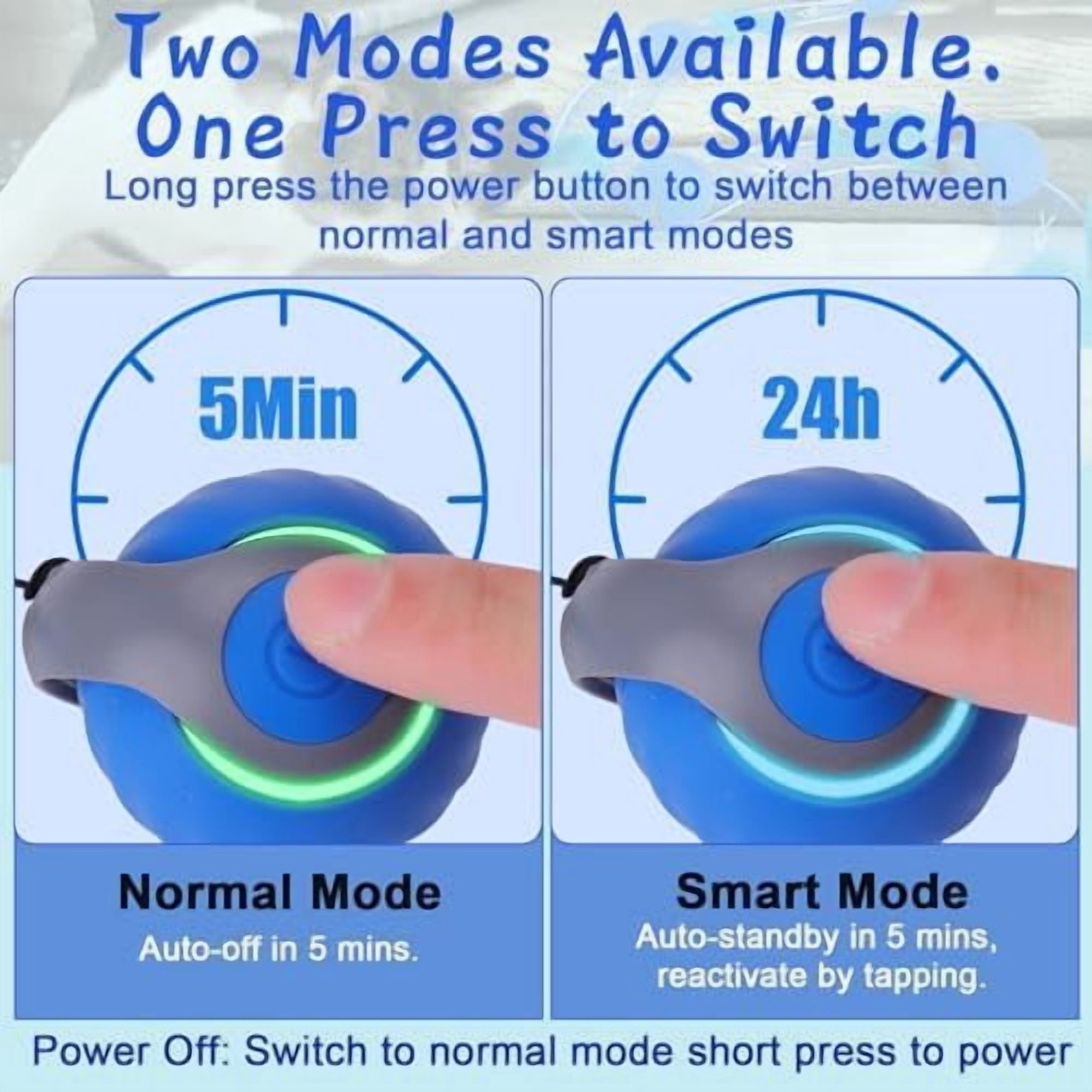 2Pack Blue Interactive Cat Toy Ball - Automatic Interactive Cat Toys for Indoor Cats with 3 Tails, 2 Speeds Rechargeable Enrichment for Small/Medium/Large to Keep Them Busy
