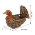 thumbnail image 2 of CRAFTHROU 1Set Rustic Light Brown Straw Bread Basket Woven Display for Thanksgiving Dinner, 2 of 6