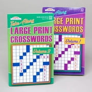 CROSSWORD PUZZLE LG PRINT TRAVEL 2AST IN 144PC FLR DISP $3.95 PPD, Case Pack of 144