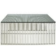 thumbnail image 4 of Modway Gridiron 39.5" Square Glass Top Coffee Table in Silver, 4 of 5