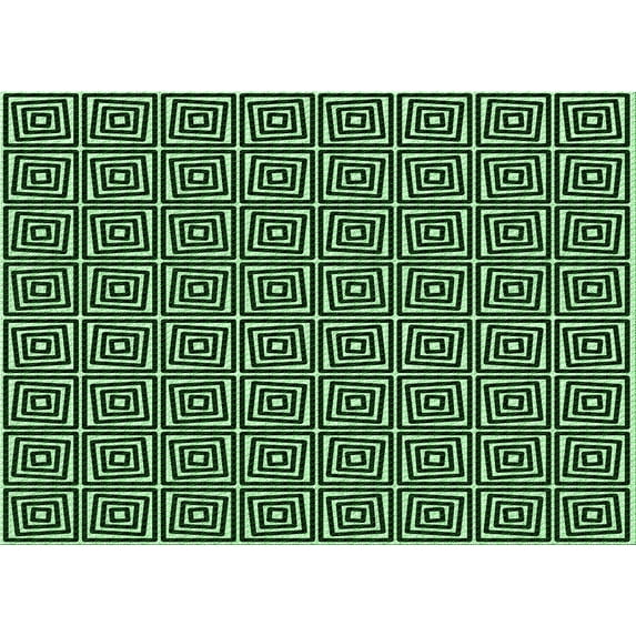 Ahgly Company Machine Washable Indoor Rectangle Transitional Pastel Green Area Rugs, 5' x 7'