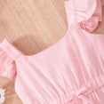 thumbnail image 3 of Inadays Toddler Baby Girls Romper Summer Flutter Sleeve Casual Jumpsuit Shorts Overall, 3-4 Years, 3 of 8