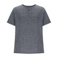 thumbnail image 6 of Aobny Crew Neck Boho Tops Casual Button Up Gray Short Sleeve Tshirt Men Pullover Camo Men Shirts,XL, 6 of 9