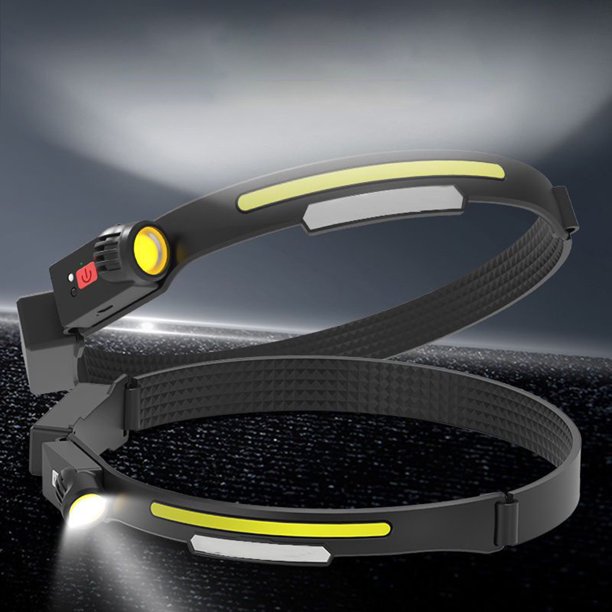 Linterna COB 4 modos USB recargable inteligente que agita los faros del sensor