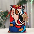 thumbnail image 4 of Pofeuu Sac Cadeau de Noël Imprimé Mario, Pochette en Toile de Jute avec Cordon de Serrage et Carte en Papier Kraft pour Emballage de Vacances, Fêtes et Anniversaires-Moyen, 4 of 7