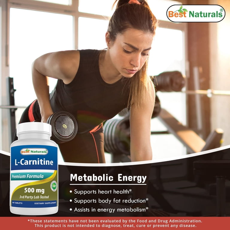 strongest l carnitine Best Naturals L-Carnitine 500 MG Capsules, 90 Ct - Energy Fuel, Fitness  Support, Transports Fatty Acids