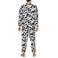 thumbnail image 7 of Salouo Yin And Yang Print Button-Front Long Sleeve Pajama Set for Men, Soft 2Pjs Men's Long Sleeve Sleepwear -Large, 7 of 7